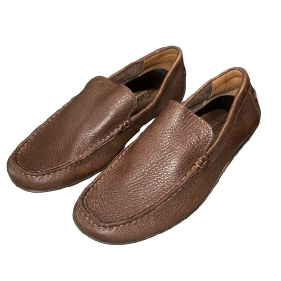 Tommy Bahama Mens Naples Driver Venetian Brown Leather Loafers Size‎ 9M Casual - Picture 9 of 11